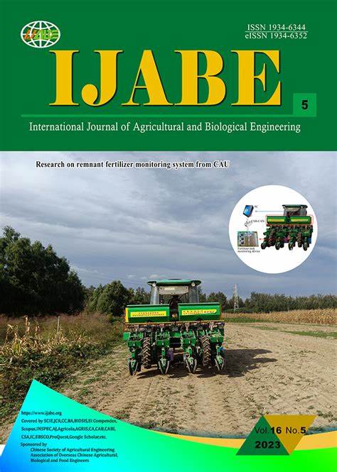 International Journal of Agricultural and Biological Engineering